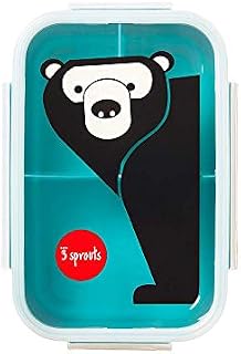 3 Sprouts Lunch Bento Box – 3 Compartment Lunchbox Container for Kids, Bear