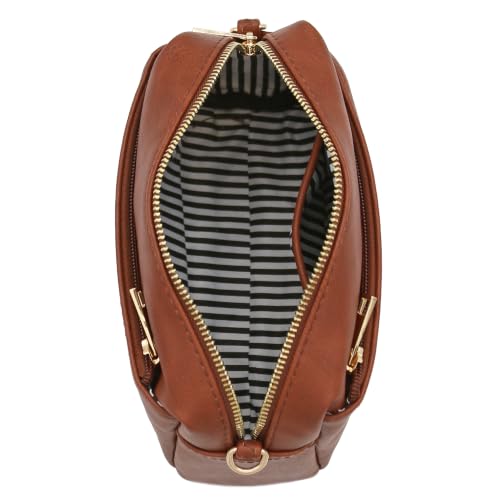 Image of FashionPuzzle Triple Zip Small Crossbody Bag