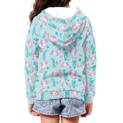 Cozeyat Girls Full Zip Hoodie Casual Long Sleeve Sweatshirts Cute Jackets with Pockets2