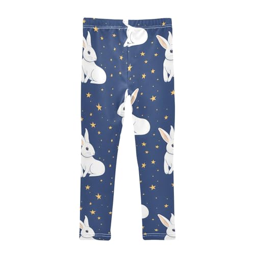 White Rabbit Star Girls Leggings Athletic Pants Tights Stretch Bottom2