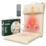 Joyset Shiatsu Neck and Back Massager for Chair,Rolling Up and Down Back Massager with Heat,4D Kneading for Pain Relief Deep Tissue,Portable Spot Massage Chair Pad Gifts for Dad,Mom,Friend