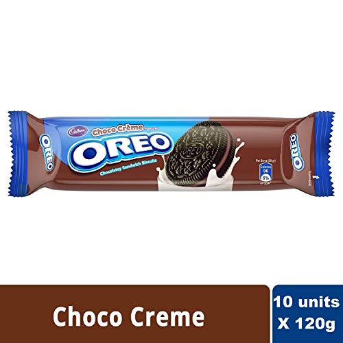Image of Oreo Chocolate Creme Biscuit Pack, 120G(Pack Of 10),1200 Grams