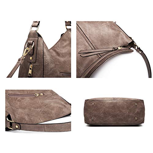 Image of Women Tote Bag Handbags PU Leather Fashion Hobo Shoulder Bags with Adjustable Shoulder Strap