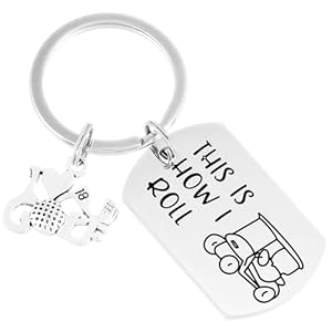 Kivosliviz Golf Gift Golfer Keychain How I Roll Golfers Keychains Gift for A Golfer Lover