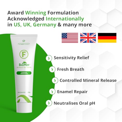Image of Biomin F Sensitivity Toothpaste 100g | Clinically Proven Long-Lasting Relief from Tooth Sensitivity | Enamel Repair with Bioactive Technology | Internationally Recommended