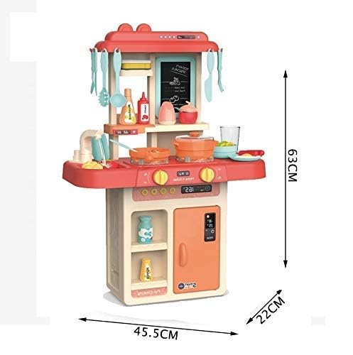 Image of Kitchen Set for Kids Girls Big Cooking Set Light and Sound Pretend Play Toy Battery Operated with Accessories, acrylonitrile butadiene styrene, Purple