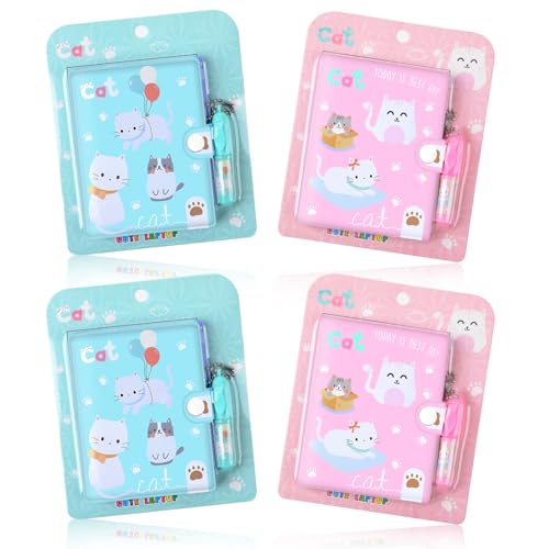 JieyueJewelry 4 Pcs Small Notebook with Pen, Cute Notebooks for Girls, Mini Notebook with Pen Girls Mini Notebooks for Kids Suitable for Children's...