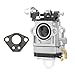 QAZAKY Carburetor for 33cc 40cc 43cc 47cc 49cc 50cc 2-Stroke Engine 15mm Intake Hole Dirt Pocket Rocket Bike ATV Scooter Mini Chopper Quad Go Kart Hedge Trimmer Brush Cutter Blower Edger Cultivator