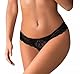 Selente Love & Fun attraktiver und bequemer Damen Tanga, als Ouvert, schwarz-Ouvert, Gr. S/M