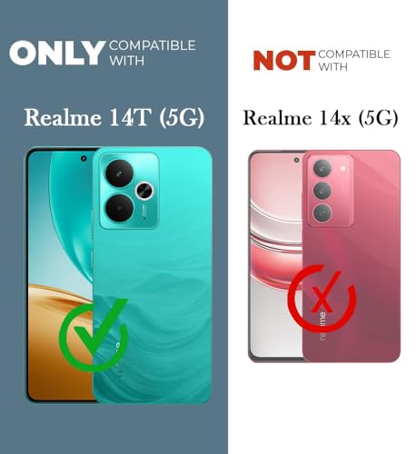 Image of Jkobi Back Cover Case for Realme 14T (Shockproof with Polycarbonate Clear Panel | Professional Black)