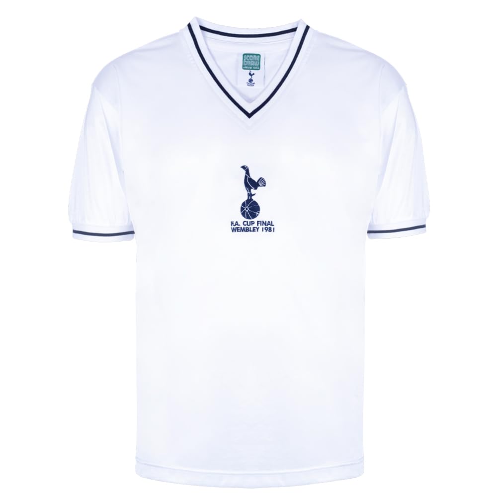 Tottenham Hotspur 1981 FA Cup Final Retro Shirt White XS Cotton/Polyester