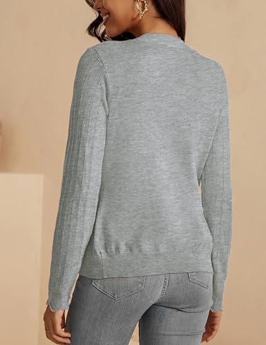 Image of VOIANLIMO Womens Cardigan Lightweight Open Front Knit Long Sleeve Cardigans Sweaters for Women
