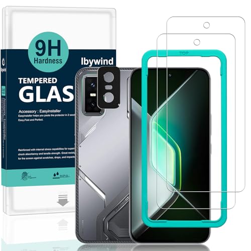 Image of Ibywind for Infinix GT 30 /Infinix GT 30 Pro 5G Screen Protector,2-Pack,9H Hardness Tempered Glass with Camera Lens Protector,Easy Installation Tool,Bubble-Free,Fingerprint Unlock,Anti-Shatter