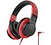 iClever Kinder Kopfhörer, Kinderkopfhörer mit Kabel 85dBA Sichere Lautstärke, HS19S Stereo-Sound Over Ear Kopfhörer für Kinder, Hi-Fi Klang, 3,5 mm kabelgebundene, Faltbare Kopfhörer für iPad/Computer