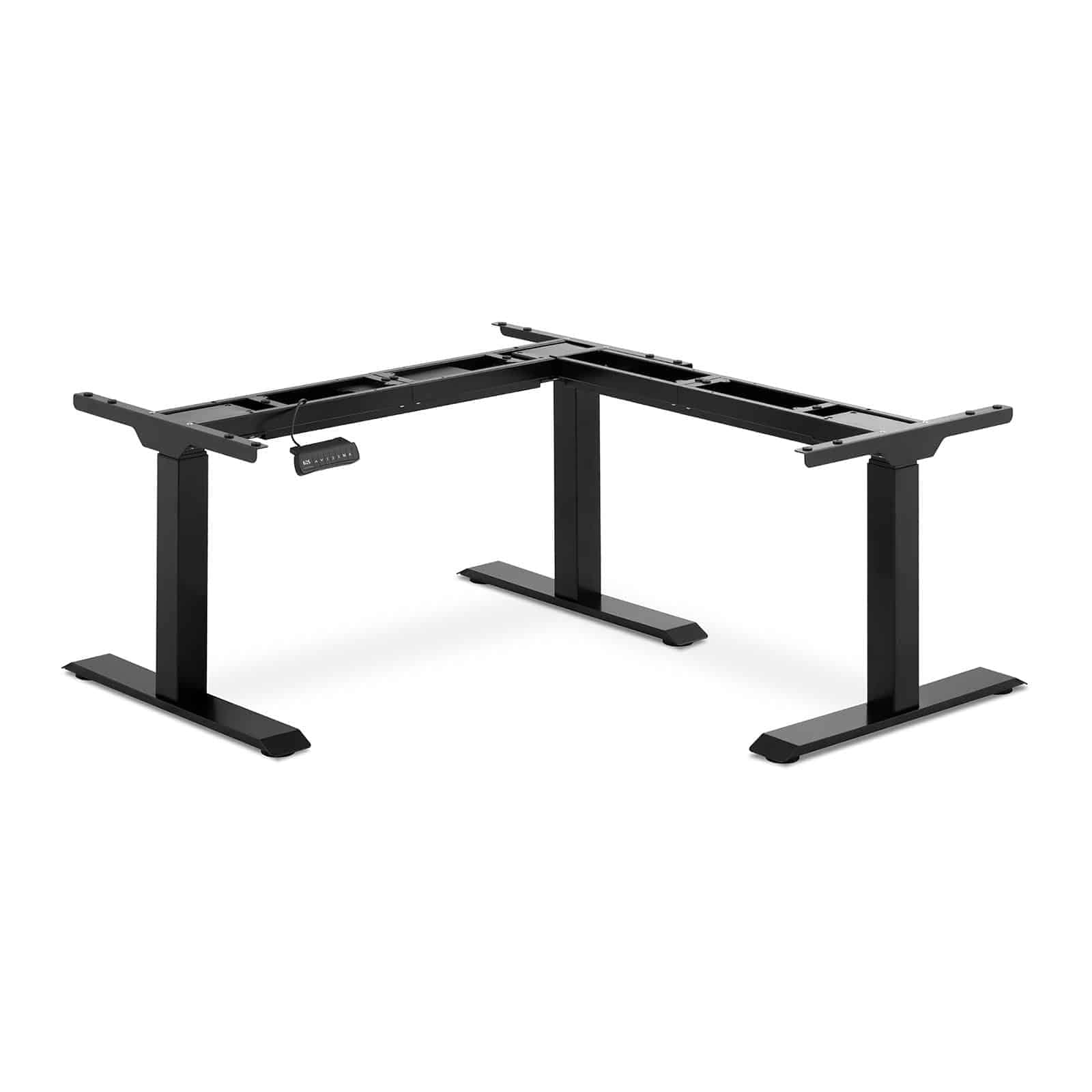 Fromm & Starck Höhenverstellbares Eckschreibtischgestell 58-123 cm einstellbare Breiten: 90-150 cm (L) / 110-190 cm (R) 150 kg 3 Motoren 450 W Memory-Funktion Schwarz Ecktischgestell