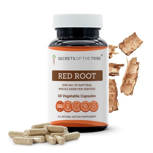 Secrets of the Tribe Red Root 60 Capsules 1000 mg Wildcrafted Red Root (Ceanothus Americanus) Dried Bark (60 Capsules)