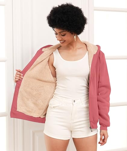 Image of SWISSWELL Hoodies for Women Winter Fleece Sweatshirt - Full Zip Up Thick Sherpa Lined Hooded Jacket