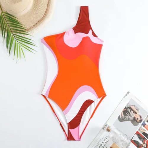 Women One-Piece Swimsuit with Cover up Sarong Wrap Skirt 2PCS Floral Bathing Suits Summer Holiday Beachwear4