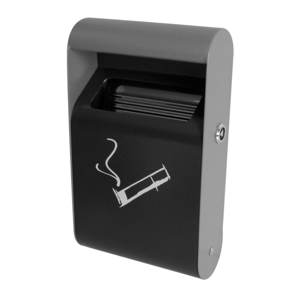 JVD Cendrier mural 1,5L en acier galvanisé - Idéal pour usage extérieur