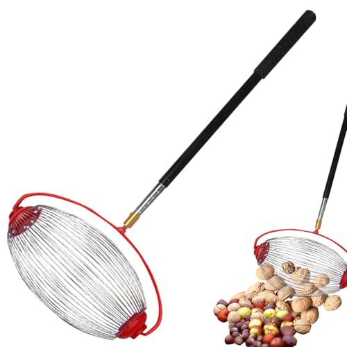 45~150cm Acorn Picker Upper, Fruit Picker with Telescopic Handle, Telescopic Fruit Picker, Nut Gatherer, Efficient Multifunction Large Capacity, for Acorn Hickory Chestnuts Walnut Buckeyes Golf (34cm)