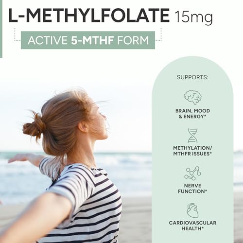 image for Natural Approach L-Methylfolate 15mg plus Methyl B12, D3, Taurine & NA