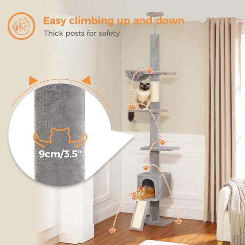 Rascador para Gatos Ajustable PETEPELA 5 Niveles Gris miniatura 3