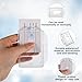 2 Pack Hard Plastic Badge Holder, ID Card Badge Holder with Keyring Clear ID Name Card Holders with Thumb Slot Dual Sided Horizontal and Vertical Cards Holders for Office School Identity Cards