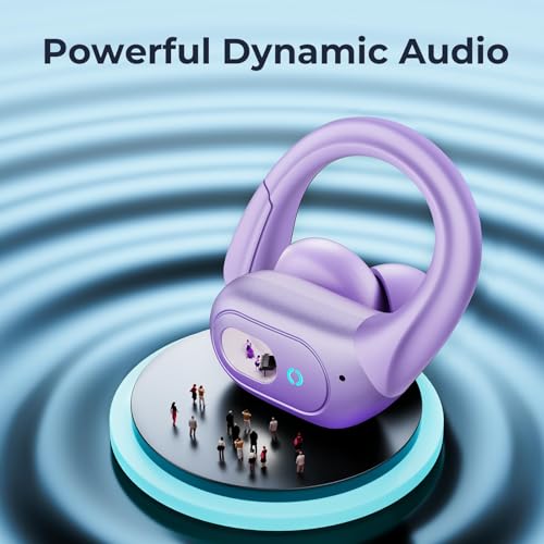 Image of occiam Active Noise Cancelling Earbuds Wireless Bluetooth Headphones | Ear Buds 90Hrs Playback Stereo Bass Earphones with Mic Over-Ear Hooks IPX7 Waterproof Headset for Work Sports