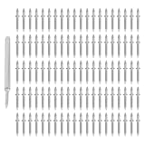 Zorfeter 100 PSC Double-Head Seamless Nails, Bonus 1PCS Sleeve Tools Non Marking Nails Invisible Screws, Specific Sleeve Tool for Installing Baseboards/Home Improvement