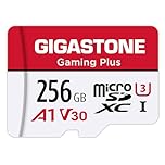 GIGASTONE Gaming Plus Micro SD Karte 256GB + SD Adapter, Kompatibel mit Switch 1, SD Karte Lesegeschwindigkeit bis zu 100MB/s. MicroSDXC Speicherkarte UHS-I A1 U3 V30 Klasse 10, 4K UHD Video