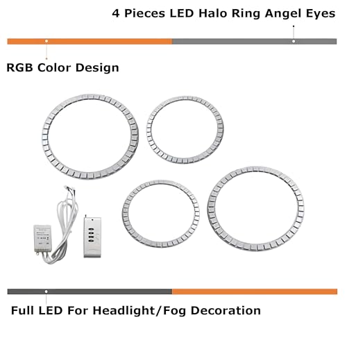 Kit de anillos halo LED RGB para BMW E90/E91 2006-2012 miniatura 2