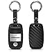 Produktbild kwmobile Autoschlüssel Hülle kompatibel mit Kia 3-Tasten Smartkey Autoschlüssel - Silikon Schutzhülle Schlüsselhülle Cover Carbon Schwarz