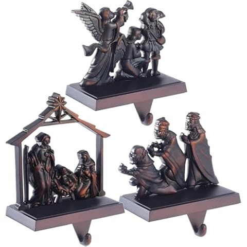 ONEPTY Nativity Christmas Stocking Holder Set Cover