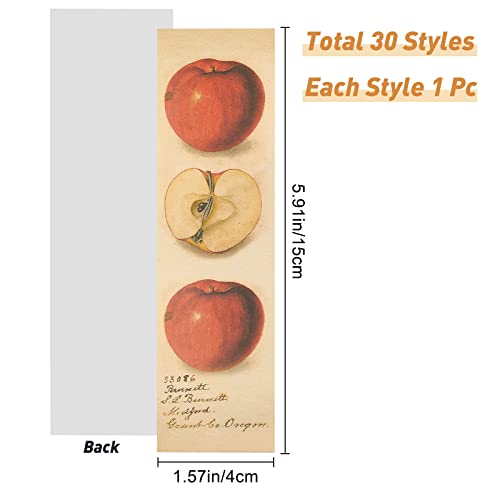 GORGECRAFT 1 Box 30PCS Bookmarks Aesthetic Fruit Bookmarks Awesome Fruit of The Spirit Vintage Style Clip in Page Marker for Women Men Book Lovers Book Club Classroom Gift - Image 2