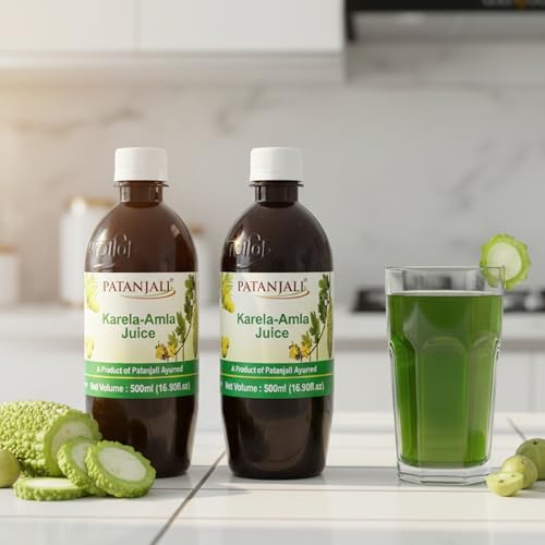 Image of Patanjali Karela Amla Juice- 500ml (Pack of 2)