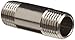 Polyconn PC113NB-415 Nickel Plated Brass Pipe Fitting, Nipple, 1/4" NPT Male, 1-1/2" Length (Pack of 10)