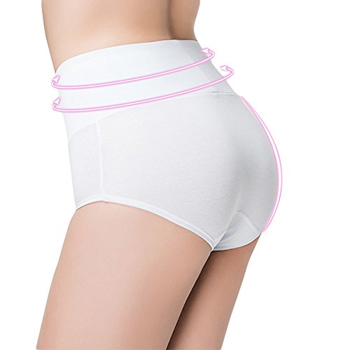 Image of Innersy Women's 5 Pack High Waist Tummy Control Solid Color Cotton Briefs Panties