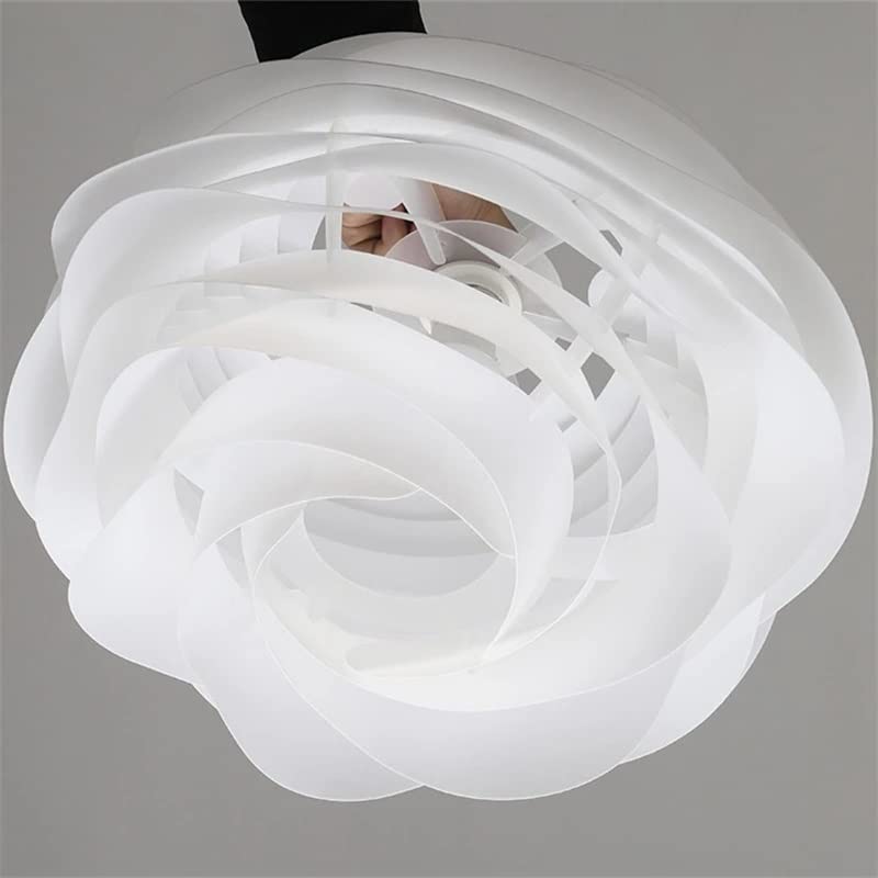 Lustre de plafond rose blanche chic luminaire salon - 3