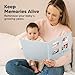 Baby Memory Book for Girls, Boys - 66 Pages Hardcover First 5 Years Newborn Journal, Milestone Baby Book Keepsake for New Parents, Minimalist Gifts, Milestone Photo Album, Gender Neutral (Sky Blue)