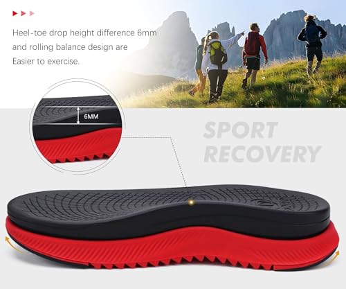 Image of ONCAI Men's Hiking Sandals with Arch Support Mesh Athletic Walking Sandalias Summer Outdoor Cushion Thick Rubber Soles and Recovery Sports Fisherman Sandals Size 7-15