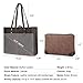 S-ZONE Genuine Leather Shoulder Tote Bag for Women Large Handbag Work Purse