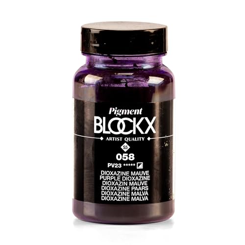 Pigment poudre Dioxazine mauve BLOCKX PV23 en pot pour artistes