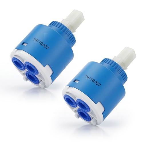 2 Piezas Cartucho de Grifo de 35MM para Grifo Monomando Cocina Lavabo Ducha, Repuesto de Recambio para Grifería,Repuesto Universal Cartuchos para Grifos 35MM