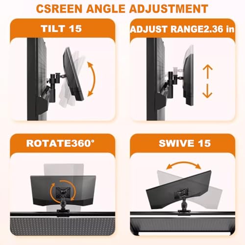 Pannello forato da scrivania in metallo con supporto per monitor, adatto per monitor da 32 pollici, ideale per giochi e ufficio domestico, organizer per accessori per computer