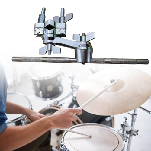 Support de fixation pour batterie avec tige de connexion double cymbale - 5