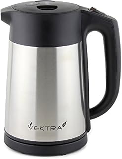Vektra VEK-1506 Vacuum Insulated Enviromentally Eco Friendly Easy Pour Cordless Kettle, 1.5 Litre, Stainless Steel