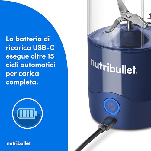 NutriBullet Portable 0,475 L Frullatore per sportivi Blu 2 NutriBullet Portable 0,475 L Frullatore per sportivi Blu