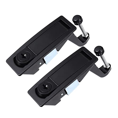 CHILDWEET 2pcs Adjustable Compression Latch Lock Zinc Alloy Lever Latch for Cabinets Industrial Equipment Easy to Install Key-Locking for