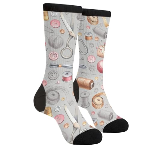 JIEKENMO Sewing Tools Novelty Casual Funny Dress Socks for Men And Women
