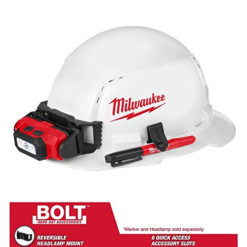 Bolt White Type 1 Class C Full Brim Vented Hard Hat #TOP3